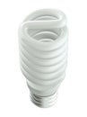 Top Side view of Energy efficient light bulb isolated Royalty Free Stock Photo