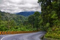 Top Silaing Turn at Noon, Padang Panjang, Tanah Datar, West Sumatra, Indonesia Royalty Free Stock Photo