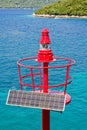 Top of the solar-powered lighthouse Royalty Free Stock Photo