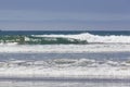 An Ocean Wave Breaking from the Right to the Left at Venice Beach, California Royalty Free Stock Photo