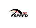 Top speed speedometer max point Royalty Free Stock Photo