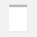 Top spiral diary blank cover - ring bound A4 empty white calendar