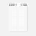 Top spiral grid lined A4 notebook - squared paper note pad, mock-up