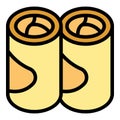 Top spring roll icon vector flat Royalty Free Stock Photo