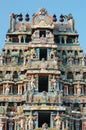 Top of Srirangam Temple in Tiruchirapalli
