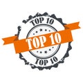 Top 10 stamp Royalty Free Stock Photo