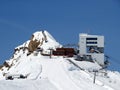 The top station of the cable car Col du Pillon - Scex Rouge on Sex Rouge Travel destination Glacier 3000, Les Diablerets