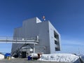 The top station of the cable car Col du Pillon - Scex Rouge on Sex Rouge Travel destination Glacier 3000, Les Diablerets