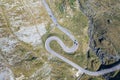 Top summer view of the famous Transfagarasan road Royalty Free Stock Photo