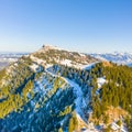 Top Switzerland tourist. Rigi mountains. Aerial view Royalty Free Stock Photo