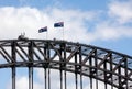 Top of Sydney Harbour Bridge. Royalty Free Stock Photo