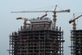 Tall building under construction Royalty Free Stock Photo
