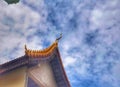 The top of temple roof Royalty Free Stock Photo