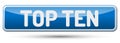 TOP TEN - Abstract beautiful button with text. Royalty Free Stock Photo