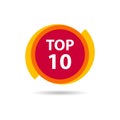 Top ten list, best 10. Vector icon template Royalty Free Stock Photo