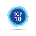 Top ten list, best 10. Vector icon template Royalty Free Stock Photo