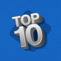 Top Ten silver words Royalty Free Stock Photo