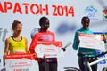 Top three women in Sofia Marathon