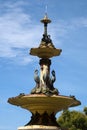 Top tiers featuring brolgas and black swans of the cast iron Robert Brough Memorial Fountain