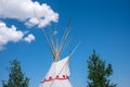 Tipi tepee at Canada Day celebrations Royalty Free Stock Photo