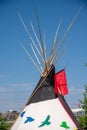 Tipi tepee at Canada Day celebrations in Calgary Royalty Free Stock Photo