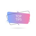 Top tips. Geometric hand drawn banners. Flat style vector illustration Royalty Free Stock Photo