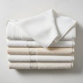 The top towel is partially unfolded, revealing its plush texture Royalty Free Stock Photo