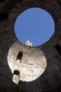 Top of the tower of cathedral in opening of Vestibule