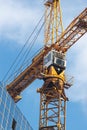 Top of tower crane and sky Royalty Free Stock Photo