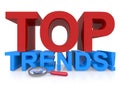 Top trends on white Royalty Free Stock Photo