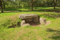 On top of the tumulus of Dolmen D13 Royalty Free Stock Photo