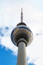 Top of TV Tower Fernsehturm in Berlin Royalty Free Stock Photo