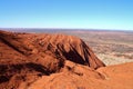 Uluru/Ayers Rock from on top during climb