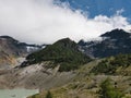 Top of the ventisquero negro black glacier