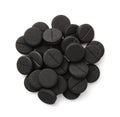 Top view of activated charcoal tablets Royalty Free Stock Photo