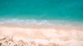 Top view aerial image from drone of an stunning beautiful sea landscape beach with turquoise water Royalty Free Stock Photo