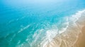 Top view aerial image from drone of an stunning beautiful sea landscape beach with turquoise water with copy space for your text.B