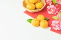 Shot of arrangement decoration Chinese new year & lunar new year holiday background concept. Royalty Free Stock Photo