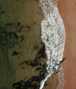 Top view aerial photo of sea water Royalty Free Stock Photo