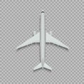 Top view airplane. Royalty Free Stock Photo