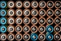 Top view of alkaline batteries storage. Generate ai