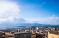 Top view of the ancient city of Cagliari, Sardinia, Italy