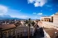 Top view of the ancient city of Cagliari, Sardinia, Italy