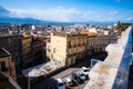 Top view of the ancient city of Cagliari, Sardinia, Italy