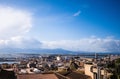Top view of the ancient city of Cagliari, Sardinia, Italy