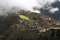 Top view of the ancient city of Machu Picchu Royalty Free Stock Photo