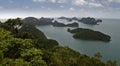 Top view of Ang Thong National Marine Park in Phang-Nga Royalty Free Stock Photo