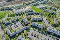 Top view apartments complex building urban lifestyle district landscape