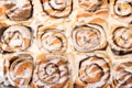 Top View Appetizing Cinnamon Buns