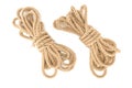 top view of arranged tied nautical ropes